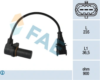 Capteur d'angle, vilebrequin FAE 79068