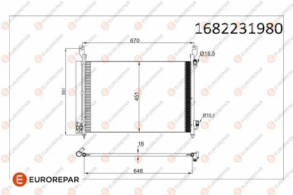 Condenseur, climatisation EUROREPAR 1682231980