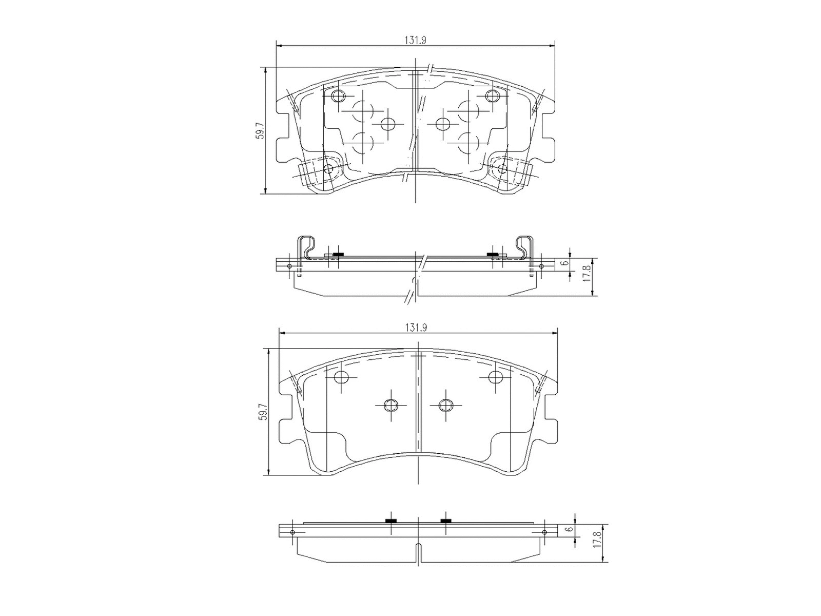 Kit de plaquettes de frein, frein à disque A.Z. Meisterteile AZMT-44-022-1170