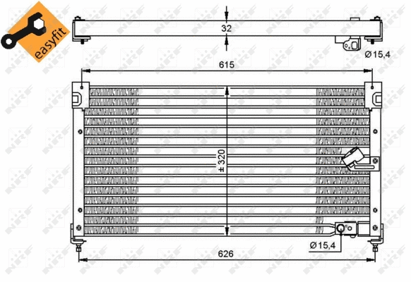 Condenseur, climatisation NRF 35348