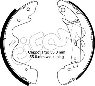 Jeu de mâchoires de frein CIFAM 153-291