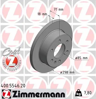 Disque de frein ZIMMERMANN 400.5546.20