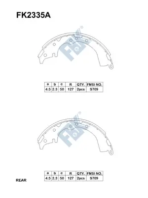 Jeu de mâchoires de frein FBK FK2335A