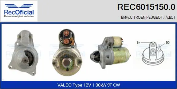 Démarreur RECOFICIAL REC6015150.0