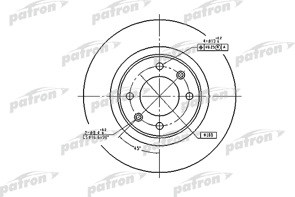 Disque de frein PATRON PBD4215
