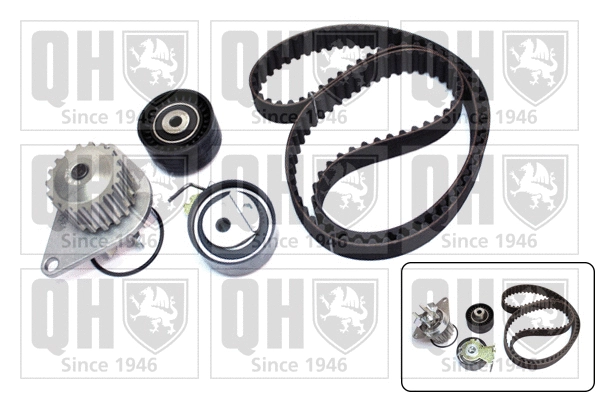 Pompe à eau + kit de courroie crantée QUINTON HAZELL QBPK7010