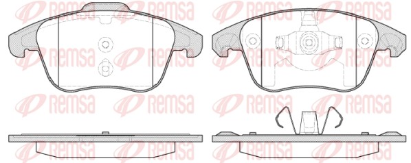Kit de plaquettes de frein, frein à disque REMSA 1249.30