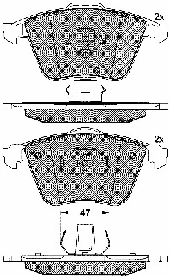 Kit de plaquettes de frein, frein à disque BSF 10778