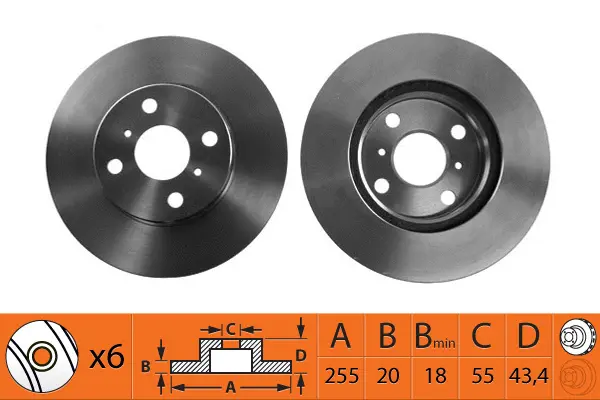 Disque de frein SB BR21128T
