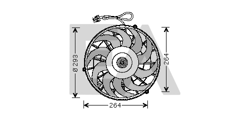 Ventilateur, refroidissement du moteur EACLIMA 33V54007