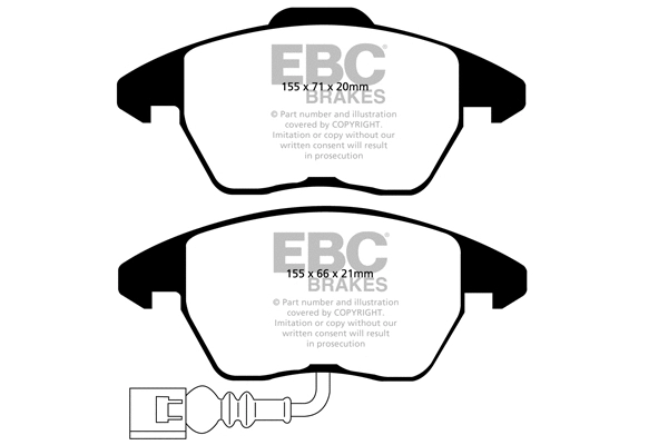 Kit de plaquettes de frein, frein à disque EBC Brakes DP21945