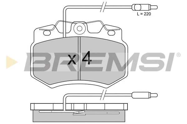 Kit de plaquettes de frein, frein à disque BREMSI BP2276-1