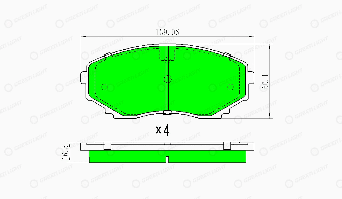 Kit de plaquettes de frein, frein à disque Automotive Adriado GLBP0420