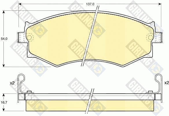 Kit de plaquettes de frein, frein à disque GIRLING 6110089
