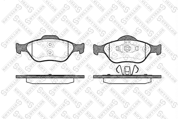 Kit de plaquettes de frein, frein à disque STELLOX 777 000-SX