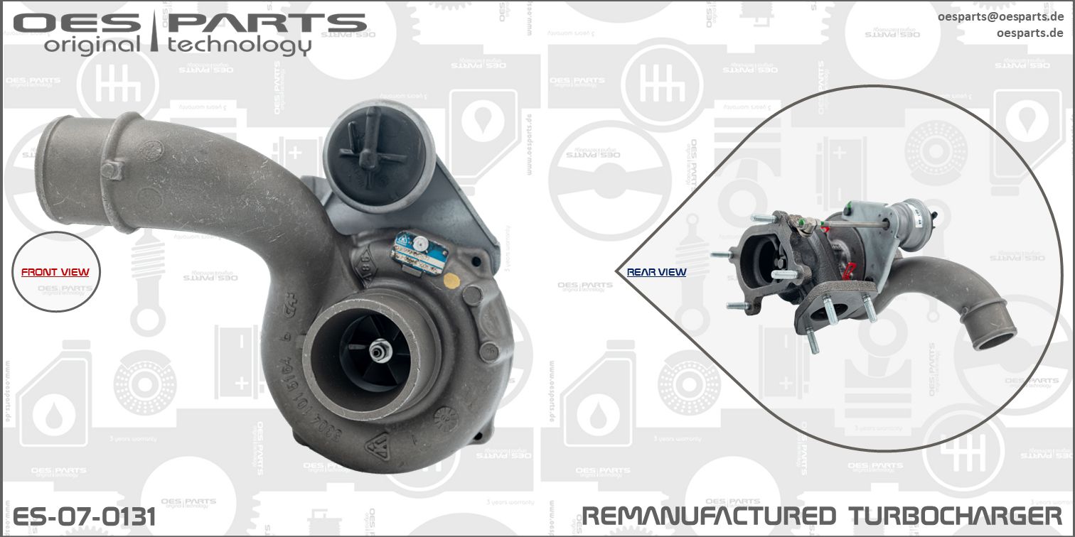Turbocompresseur, suralimentation OES PARTS ES-07-0131
