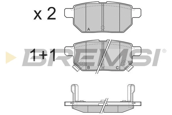 Kit de plaquettes de frein, frein à disque BREMSI BP3322