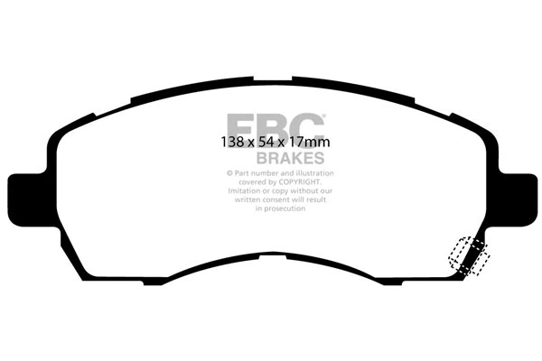Kit de plaquettes de frein, frein à disque EBC Brakes DP21138