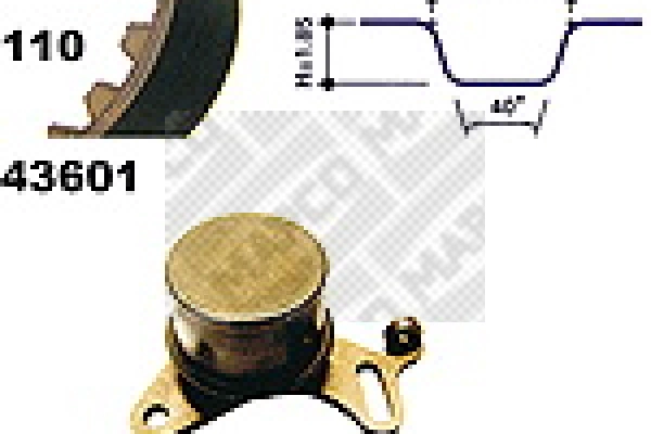 Kit de courroie crantée MAPCO 23601