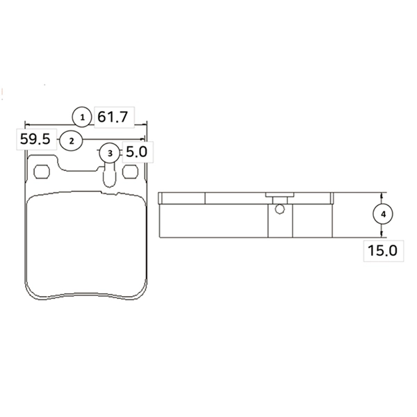 Kit de plaquettes de frein, frein à disque CTR GK0031
