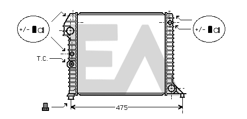 Radiateur, refroidissement du moteur EACLIMA 31R78018