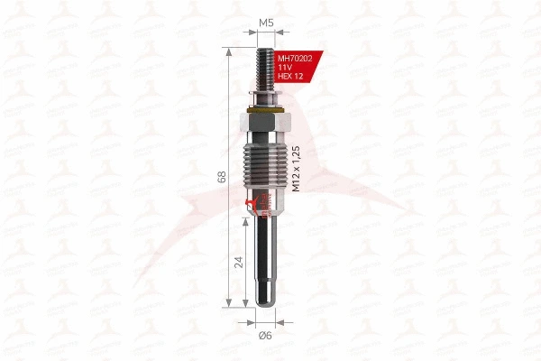 Bougie de préchauffage MEHA AUTOMOTIVE MH70202
