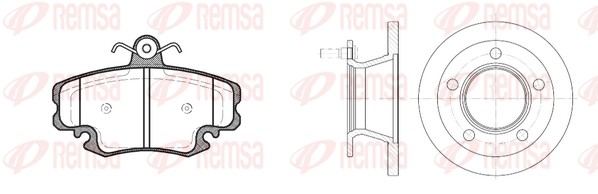 Kit de freins, frein à disques REMSA 8142.00
