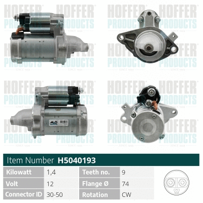 Démarreur HOFFER H5040193