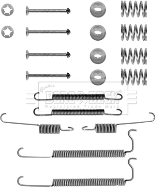 Kit d'accessoires, mâchoire de frein BORG & BECK BBK6115