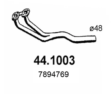 Tuyau d'échappement ASSO 44.1003