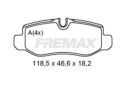 Kit de plaquettes de frein, frein à disque FREMAX FBP-2010