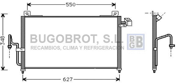 Condenseur, climatisation BUGOBROT 62-MZ5147