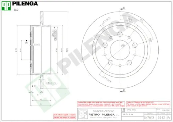 Disque de frein PILENGA 5582