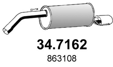 Silencieux arrière ASSO 34.7162