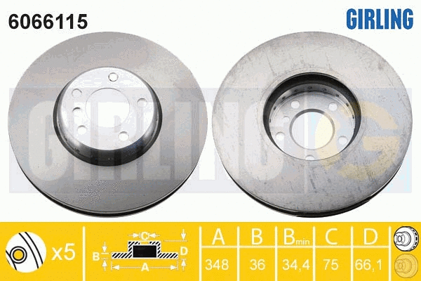Disque de frein GIRLING 6066115