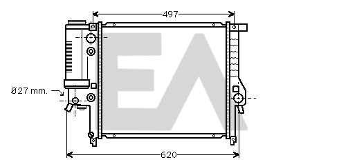 Radiateur, refroidissement du moteur EACLIMA 31R07055