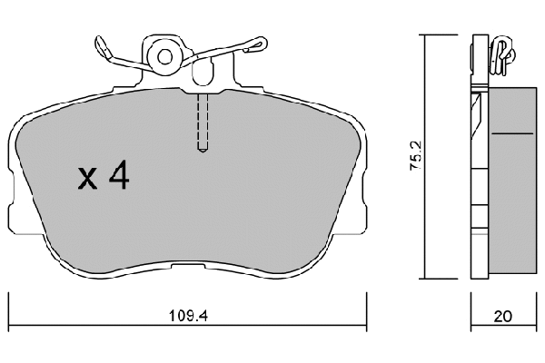 Kit de plaquettes de frein, frein à disque AISIN BPMB-1009