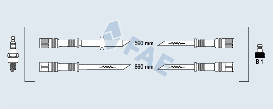 Kit de câbles d'allumage FAE 83300