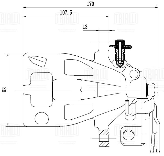 Étrier de frein TRIALLI CF 550122