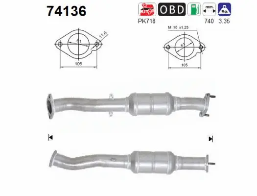 Catalyseur AS 74136