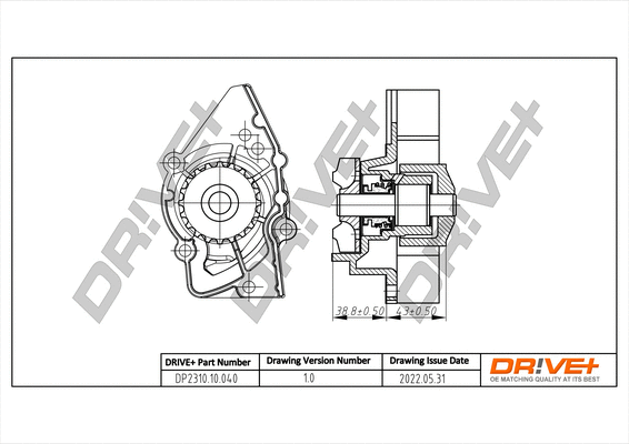 Pompe à eau, refroidissement du moteur Dr!ve+ DP2310.10.040