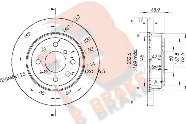 Disque de frein R BRAKE 78RBD20715