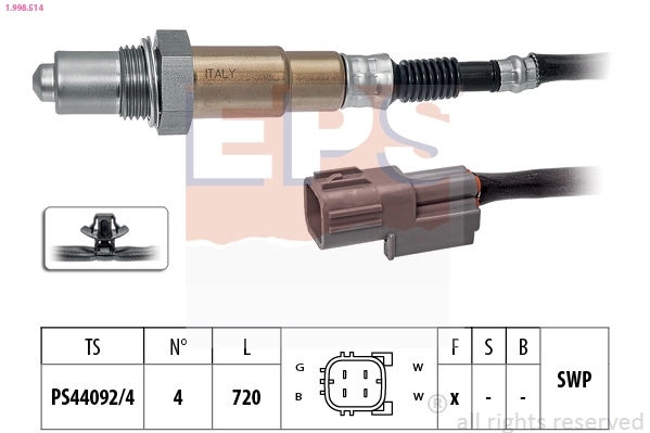 Sonde lambda EPS 1.998.514