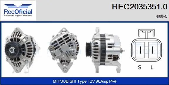 Alternateur RECOFICIAL REC2035351.0