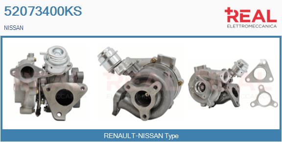 Turbocompresseur, suralimentation REAL 52073400KS