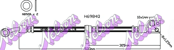 Flexible de frein KAWE H6984Q