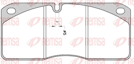 Kit de plaquettes de frein, frein à disque REMSA JCA 278.21