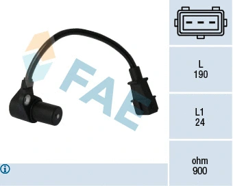 Capteur d'angle, vilebrequin FAE 79046