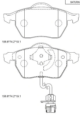 Kit de plaquettes de frein, frein à disque ASIMCO KD7718