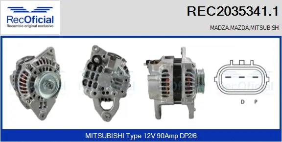 Alternateur RECOFICIAL REC2035341.1